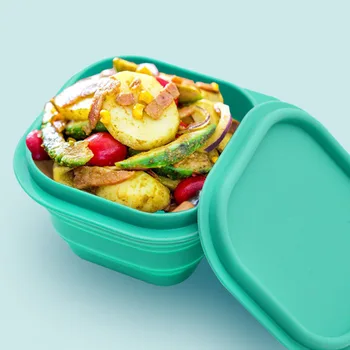 

Collapsible Bowl Silicone Collapsible Container Food Storage Containers Leakproof Collapsible Camping Bowl for Travel Hiking