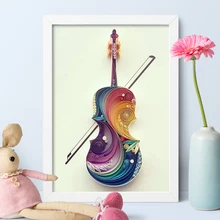 Papel para filigrana de violín A4, bricolaje, marco de madera hecho a mano, decoración del hogar, papel rodante de origami sin procesar, Kit de herramientas