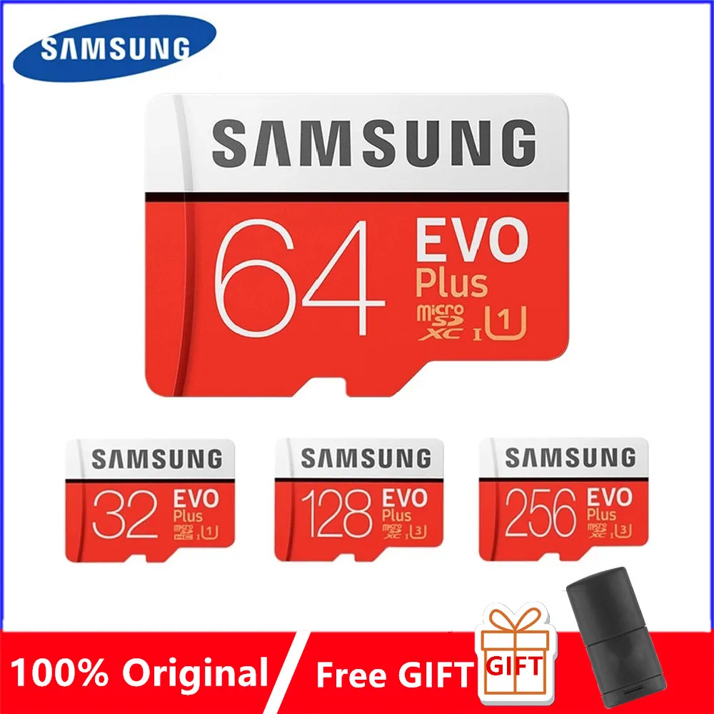 Original SAMSUNG EVO Plus Micro SD Card 64GB 128GB 32GB 256GB