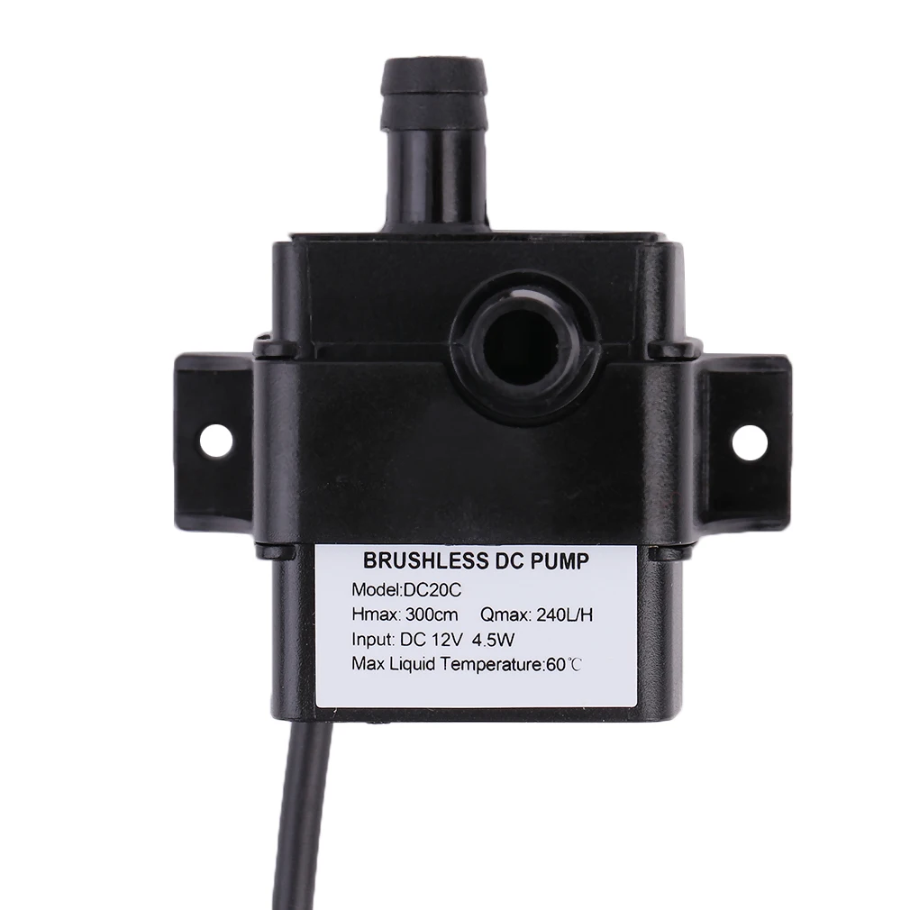 AD20P 240L/H DC 12 В 2 фазы охлаждения процессора автомобиля Бесщеточный Водяной насос водонепроницаемый низкое энергопотребление водяной насос