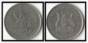 

Uganda 100 Shilling 1998 Edition Coins Africa Original Coin Collectible Edition Real Rare Commemorative