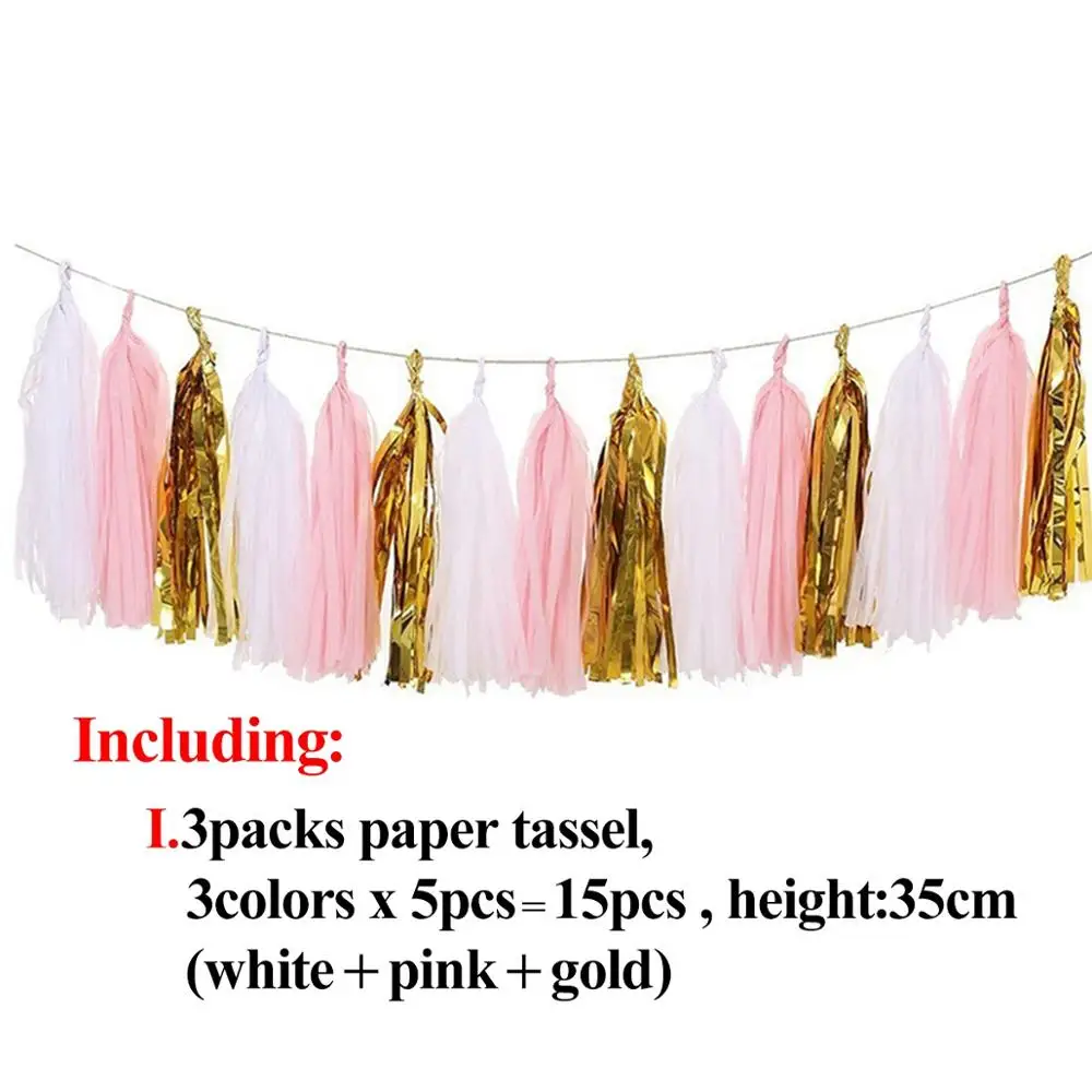 tassel Pink Воздушные шары в виде слона, украшения для девочек и мальчиков, детские украшения для дня рождения, крещения, крещения - Цвет: tassel Pink