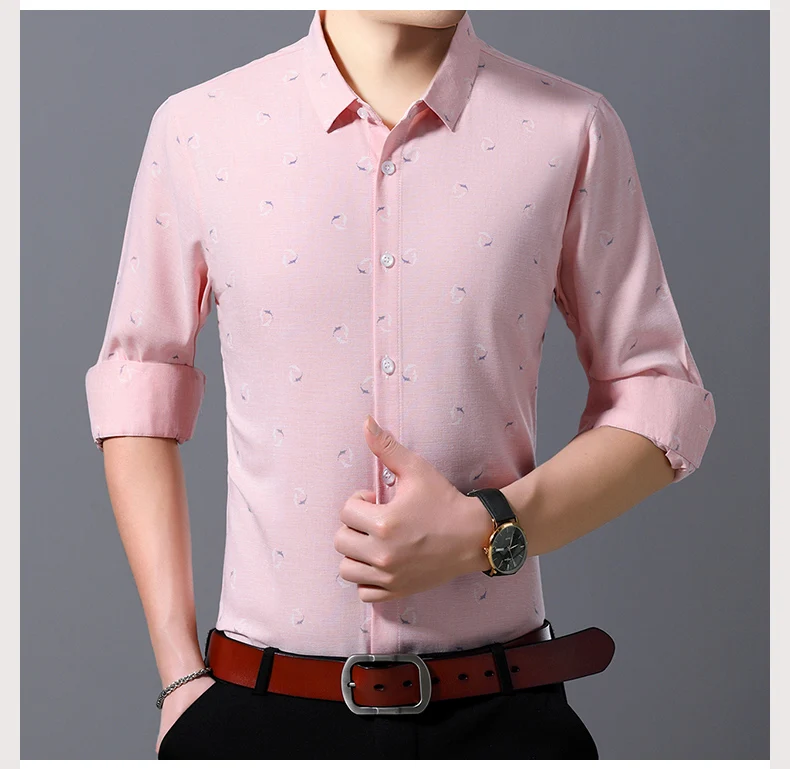 2019 Брендовое повседневное роскошное платье с длинным рукавом slim fit Мужская рубашка уличная высококачественная одежда Рубашки мужские