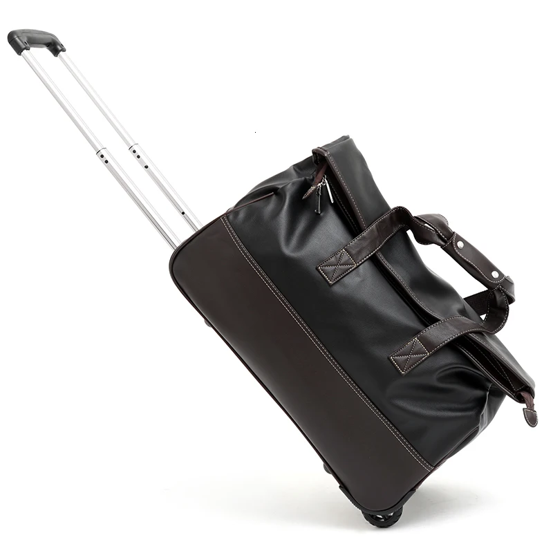 Унисекс PU Дорожная сумка на колесиках, водонепроницаемая мужская сумка на колесиках, дорожная сумка для путешествий, сумки, роскошные деловые сумки для полетов