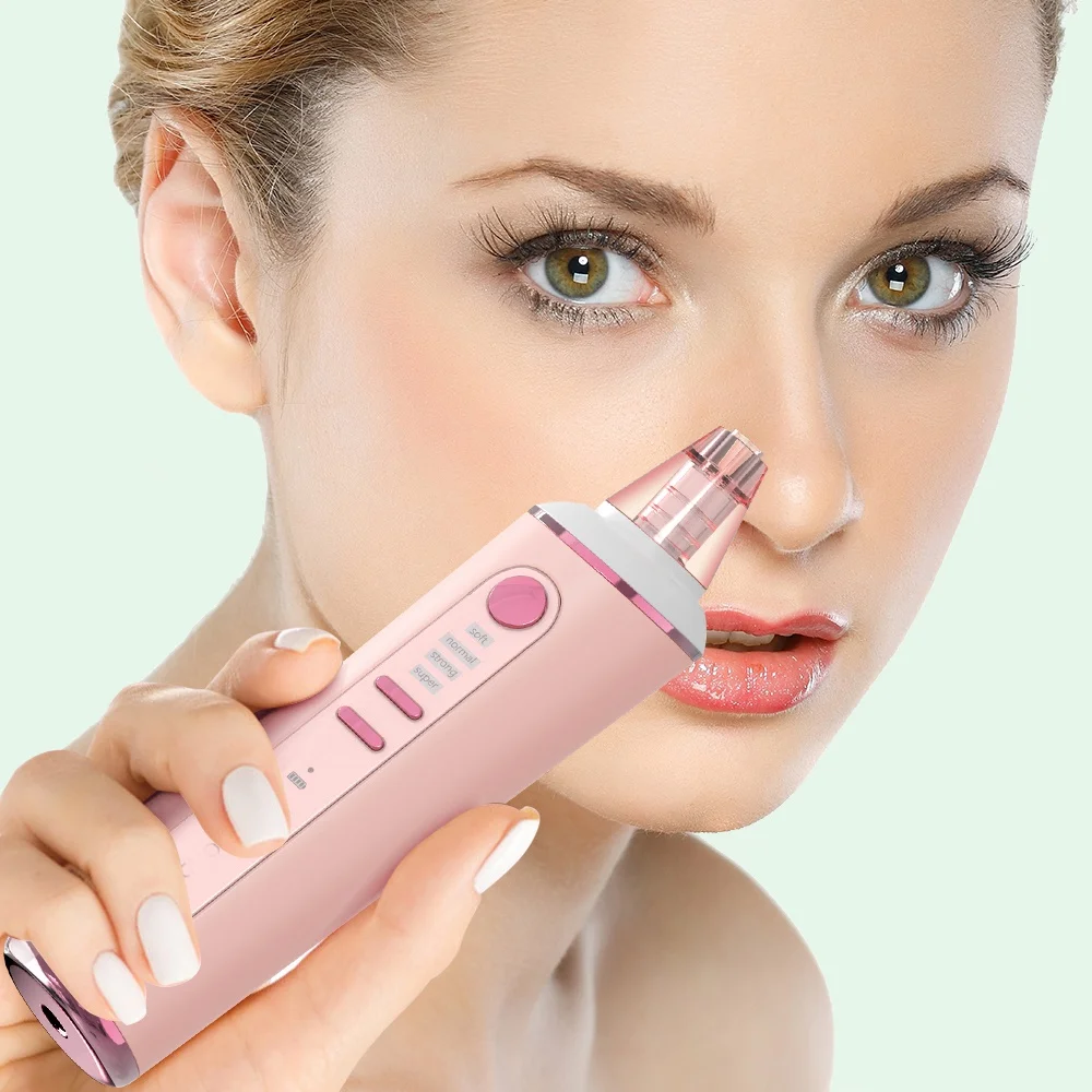 Makeup Remover Vacuum Blackhead Acne Meter USB Charging Smart Memory Electric Skin Cleaner Shrink Pore Tool with LED Light
