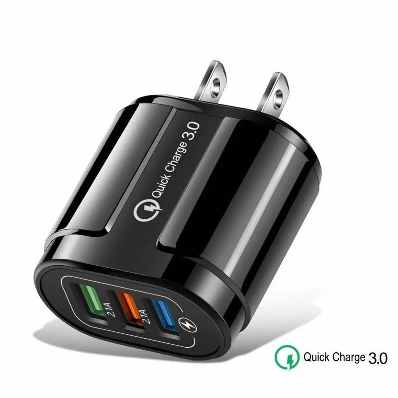 

Оптовая продажа, Бесплатная доставка, быстрое зарядное устройство 18 Вт QC3.0 + 2*5 в 2,4 A = 18 Вт + 2*12 Вт = всего 42 Вт, выход 9 в 2A + 2*5A 2,4 A, все мобильные телефоны могут использоваться