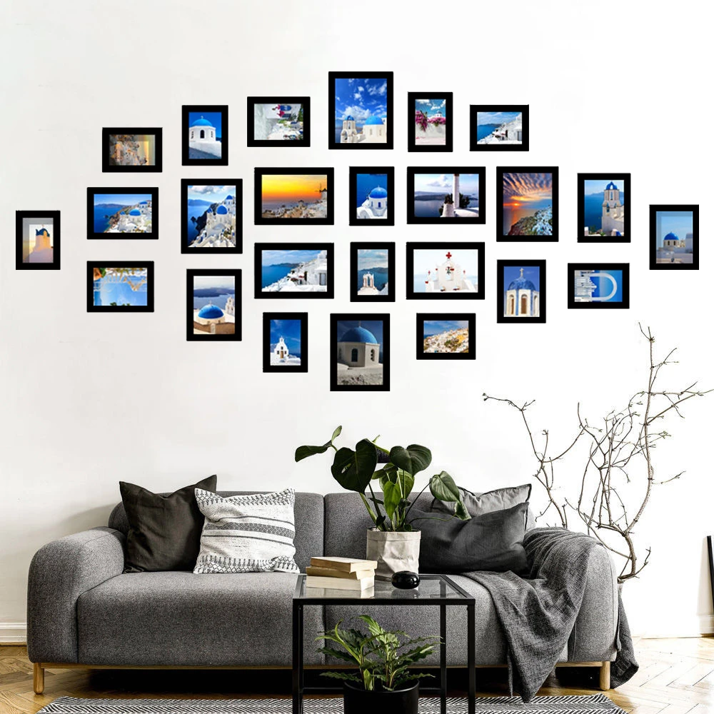 25 Stks/set Fotolijsten Voor Muur Decor Zwart Wit Fotolijst Muur Opknoping Met Plexiglas Klassieke Houten Foto Decor|Frames| AliExpress