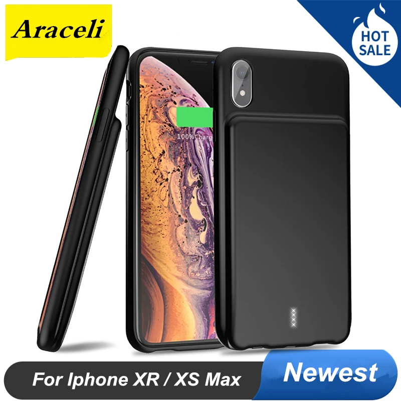 Сверхтонкий чехол для аккумулятора Iphone XR 5000 мАч аудиовыход зарядное устройство