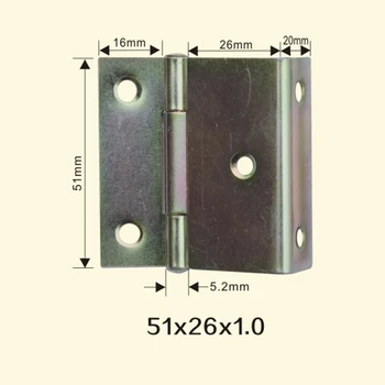 

Freeshipping 51*26*1mm Iron Metal Hinge Sewing Machine Folding Table Furniture Flip Tray Hinges Big Door Hinges
