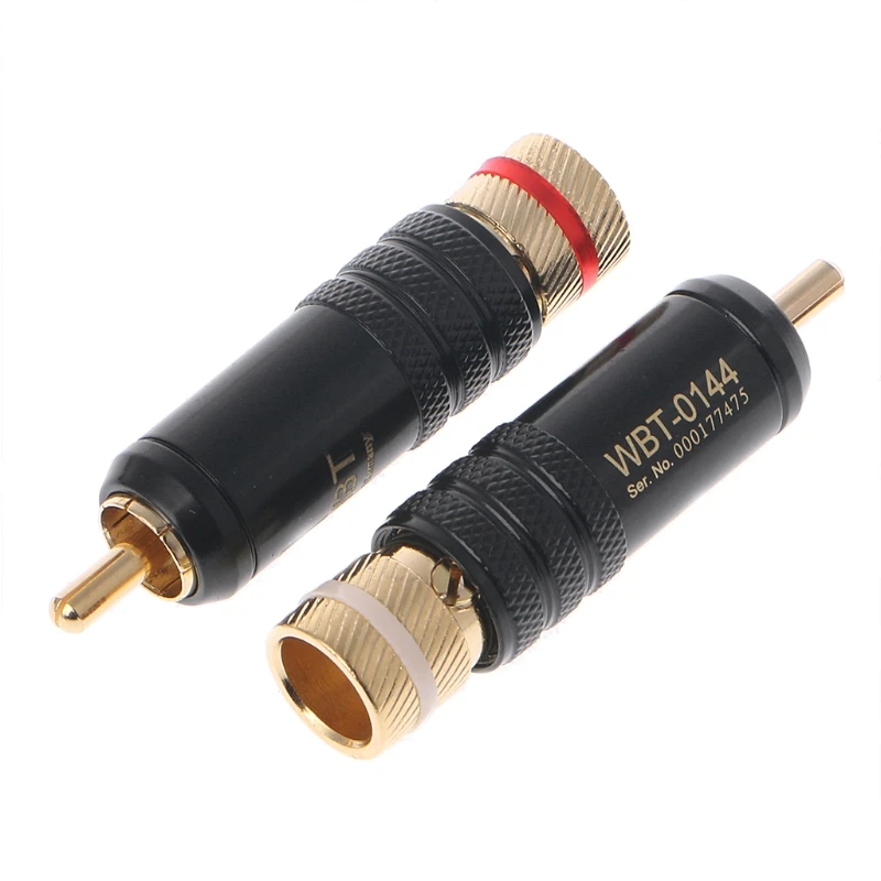 Phono Sockets - RCA Chassis Panel Mount Female Adapter, Verguld Met Soldeer Terminatie - Rood, Wit En Geel - A/V Kleurcodering Voor Versterker Audio Terminal Plug - Pak Van 3