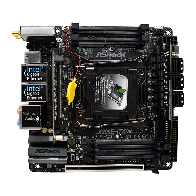 Материнские платы ASRock X299E-ITX/AC для настольных ПК LGA 2066 Intel X299 DDR4 Wifi X299E Mini ITX б/у |