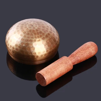 

8cm Diam Handmade Buddha Tibet Bowl Ritual Music Therapy Copper Chime Copper Tibetan Singing Bowl 2019 New