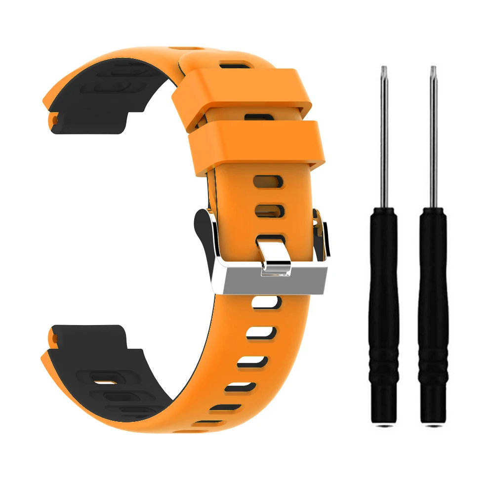 orange with black Новое поступление для Garmin Forerunner 235 наручный ремешок для смарт-часов Garmin Forerunner 735XT/230/220/620/630/235Lite Смарт-часы - Цвет: orange with black