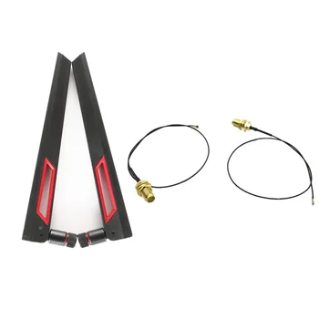 

High Gain WIFI antenna 2.4/5G W/ 2 Ipex4 Lines RP-SMA Connector Ac Router