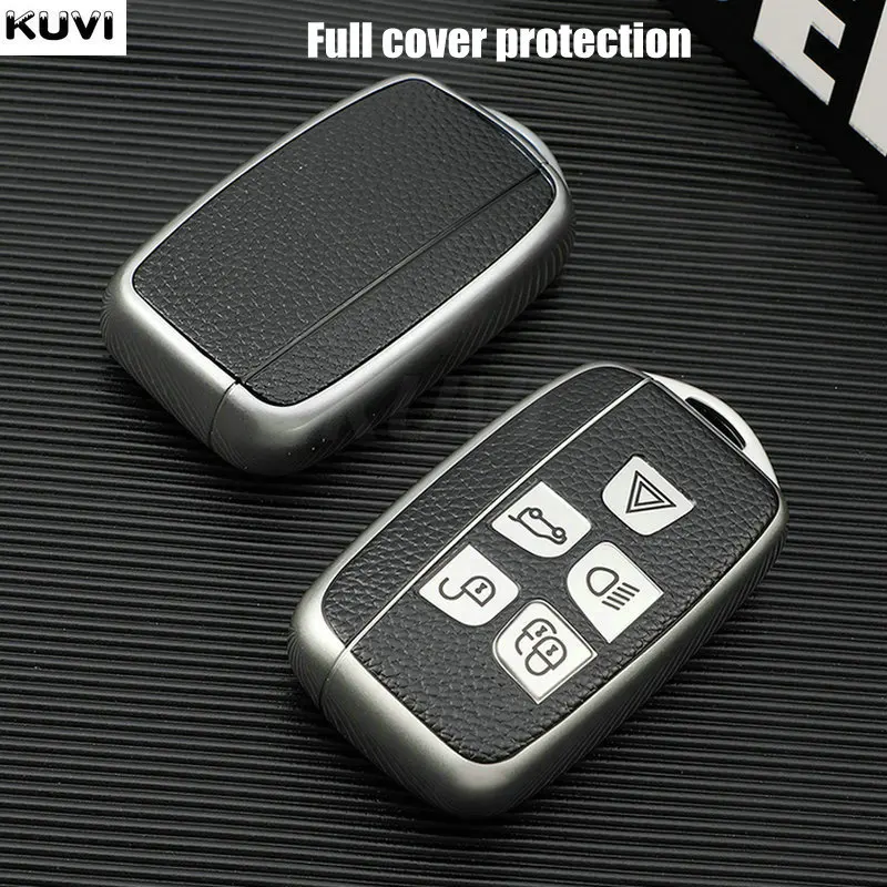 Leather Tpu Car Remote Key Case Cover Holder Shell For Land Rover Range Rover Sport Evoque Freelander - For Jaguar Xf Xj Xe Xjl Xf - Racext™️ - - Racext 19