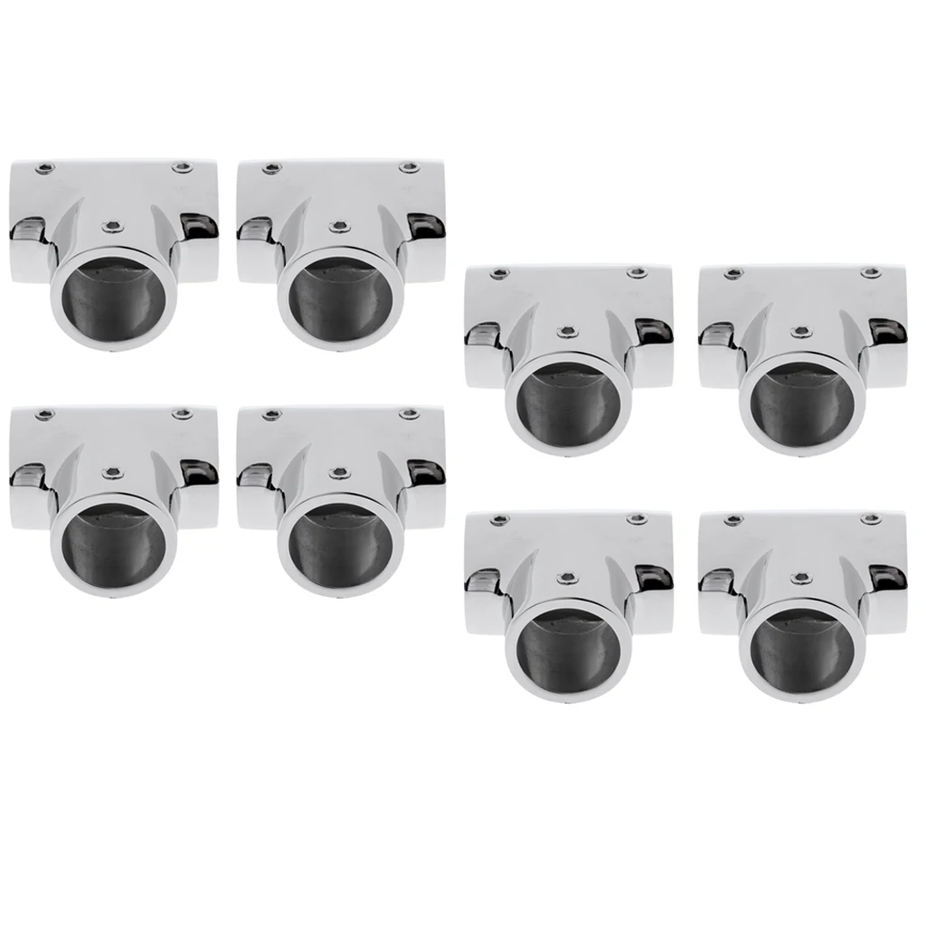 8 Pieces 1 '' 90 Degree 316 Stainless Steel Boat Handrail Fitting Tee