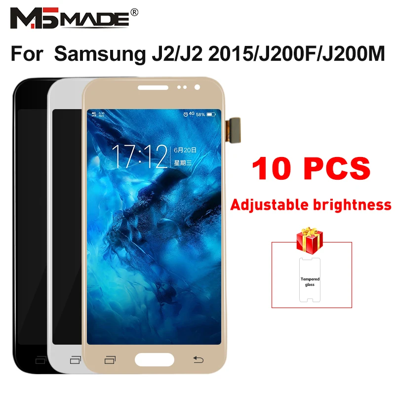 

10 PCS LCD For Samsung Galaxy J2 2015 Display J200 J200F J200H LCD Touch Screen Display Digitizer Assembly Parts Adjustable