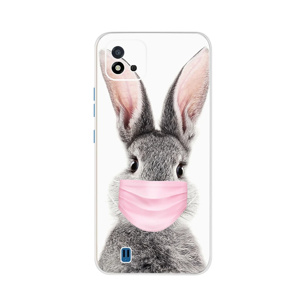 neck pouch for phone For Realme C11 2021 Case Cover Soft TPU Clear Back Shell Cartoon Cute Painting Slim Coque Fund For Realme C 11 RralmeC11 RMX3231 iphone waterproof bag Cases & Covers