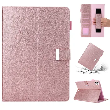 

Glitter Case for iPad Pro 11 2020 Smart Case Cover Funda for iPad Pro 11 inch 2020 Tablet PU Leather Shell with Hand Strap