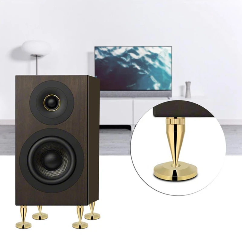 12 Pairs 6 x 36mm Copper Speaker Spike Isolation Stand + Base Pad Feet Mat Speaker Isolation Speaker Isolation Pads