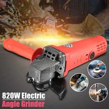 Meuleuse d'angle électrique portative 220V 820W, Machine de meulage de coupe pour métal et bois, Machine de polissage