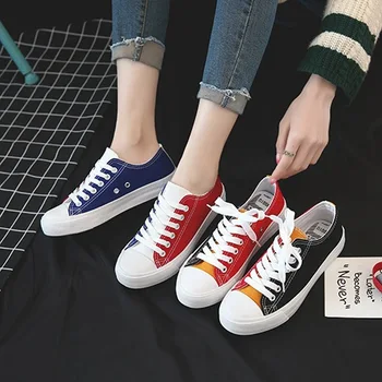 

Spring new Colorblock canvas shoes women Flat shoes Breathable women's Cloth shoes platform sneakers tenis feminino 617