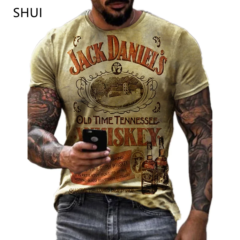 Summer New Mens T Shirts Oversized Loose Clothes Vintage Short Sleeve Fashion 66 Letters Printed O Collared Tshirts Route 66 Men