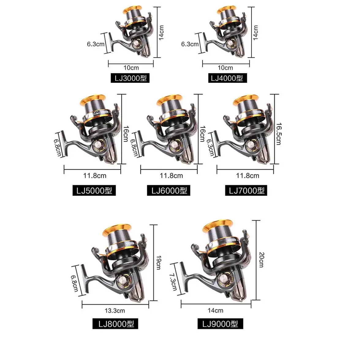 Металлическая катушка для спиннинга металлическая проволочная чашка катушка рыбацкой удочки Шестерня спиннинга LJ9000 Супер катушка для морской рыбалки