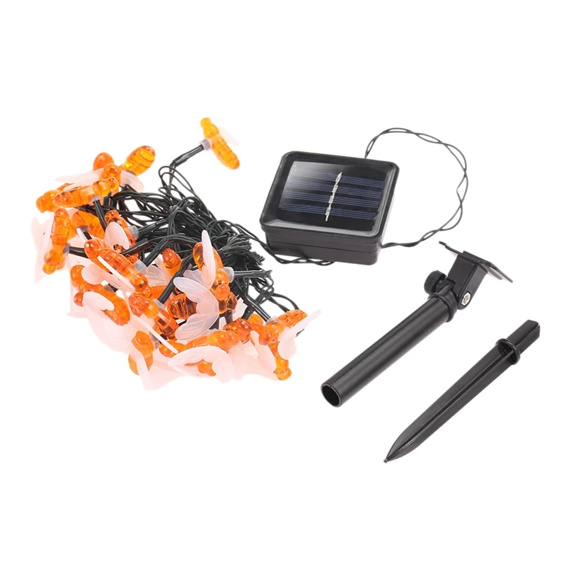 

50 LED 9.5M Bee Solar String Lights Waterproof Garden Decorations Fairy Light Warm White