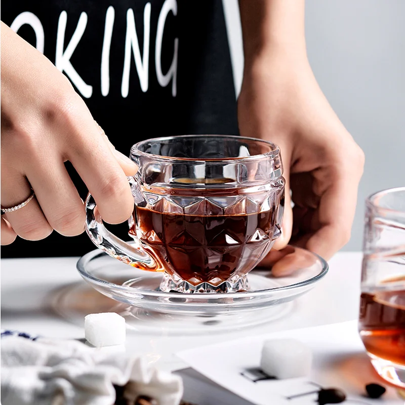 Flower Tea Cup Transparent Glass Cups Office Coffee Cup