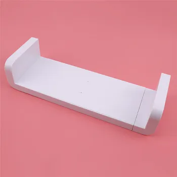 

Nordic white bathroom shelf wall mount ABS bathroom shelf square shower shelf corner storage shelf shelf combination rack