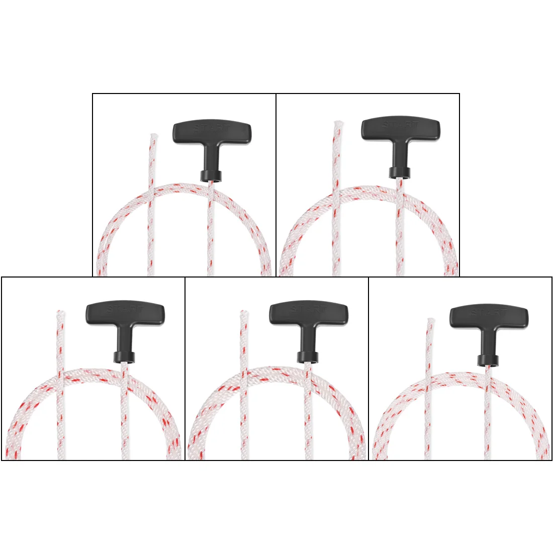 

uxcell 1-3Pcs Recoil Starter Rope with Handle 3/4/5/5.5mm Dia 1.15-2.9m Polyester Pull Cord for Lawn Mower Trimmer Engine