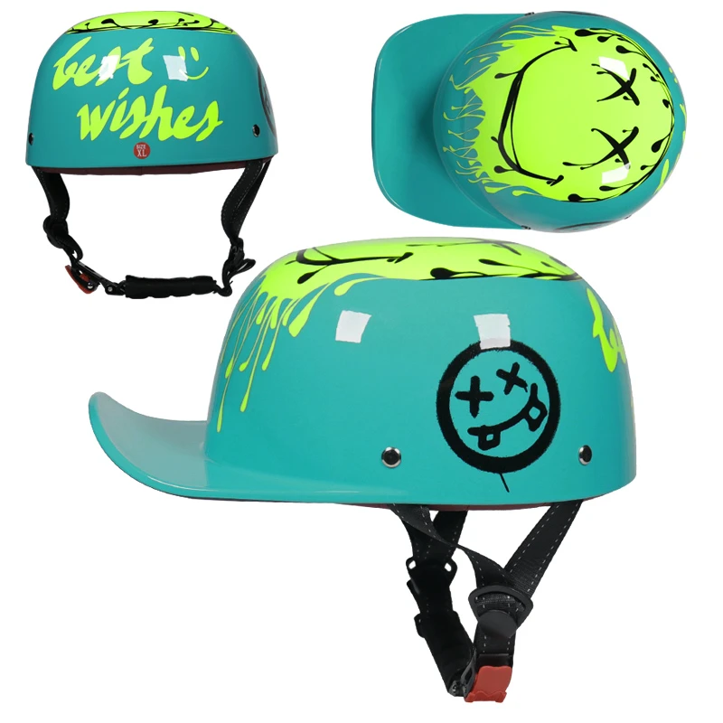 baseball cap motorcycle helmet