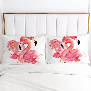 

3D Printed Pillowcases Pillow Case Soft Home Chair Decorative Pillow Covers Cover 45*45cm 51*91cm 50*75 Animal Flamingo Red
