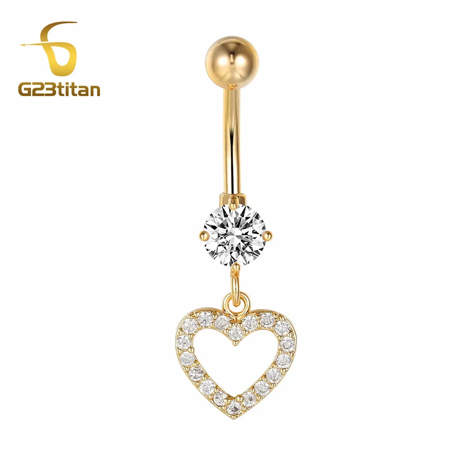 Love Heart Dangle Belly Button Rings Navel Piercing Barbell For Woman piercing jewelry,body piercing jewelry,body jewelry,belly button piercings
