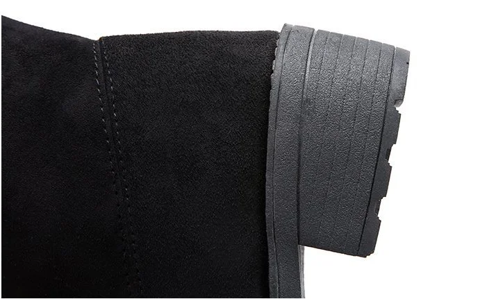 Size 35-40 Winter Over The Knee Boots Female Elastic Fabric Thigh High Woman Sexy Long Shoes Female Boot warm JXX87