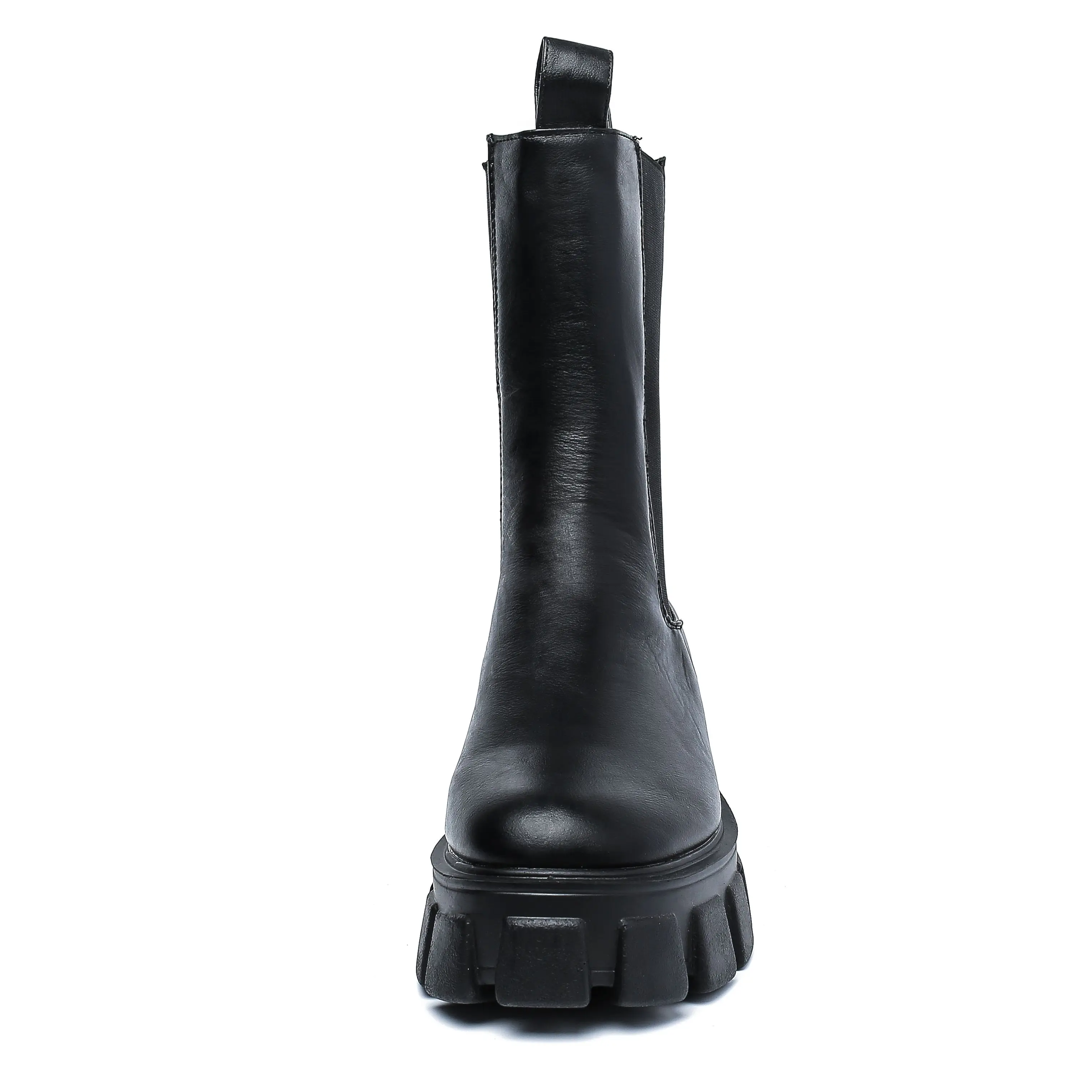 BLACK WIDE FIT EXTREME CHUNKY SOLE CALF HIGH CHELSEA BOOTS|Mid-Calf Boots|  - AliExpress