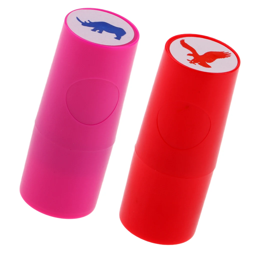 2pcs Quick-Dry Colorfast Animal Pattern Bright Golf Ball Stamp Stampers Markers Golf Ball Symbol Golf Ball Seal