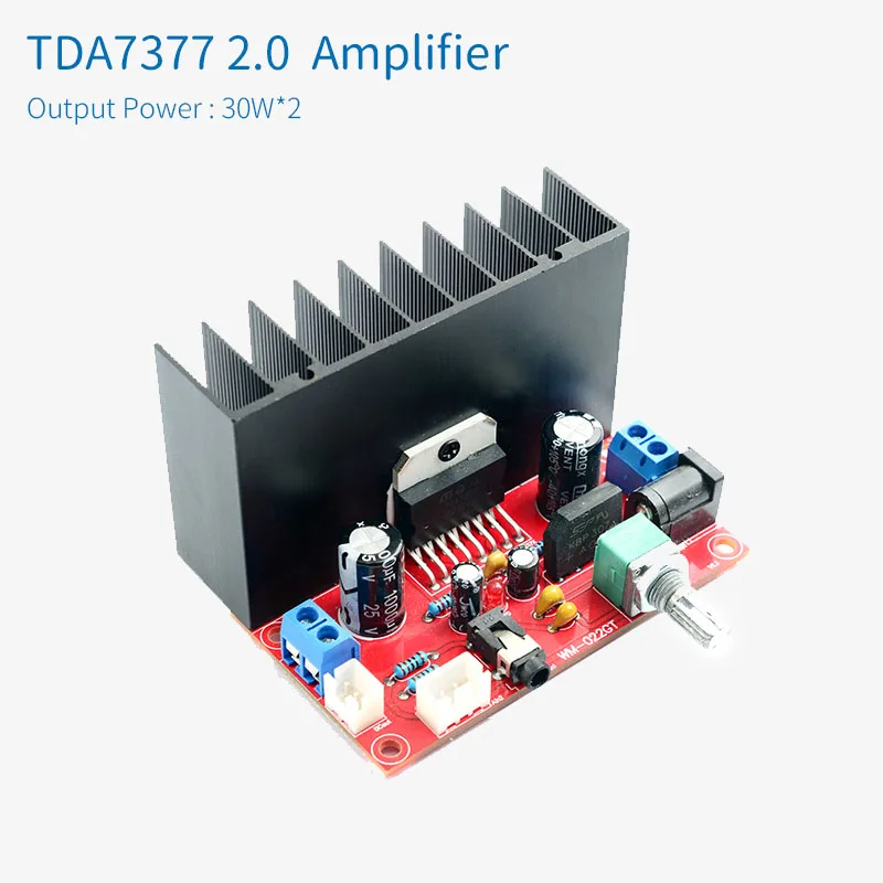UNISIAN TDA7377 2,0 канальный усилитель мощности плата 2X30 Вт Двойные каналы HIFI Усилители звука для динамика домашняя аудиосистема