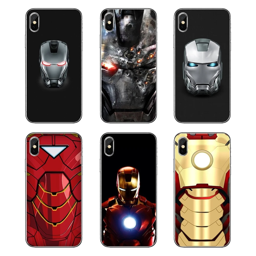 Железный человек серый Сталь шлем прозрачный мягкий чехол Чехлы для samsung Galaxy A5 A6 A7