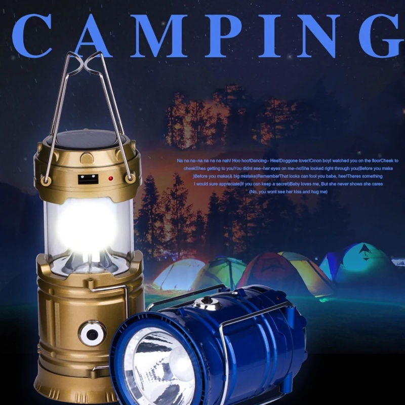 

Collapsible Solar Light Waterproof portable Lantern Solar Powered Energy Lamp for Camping Hiking Travelling Room Mountaineering