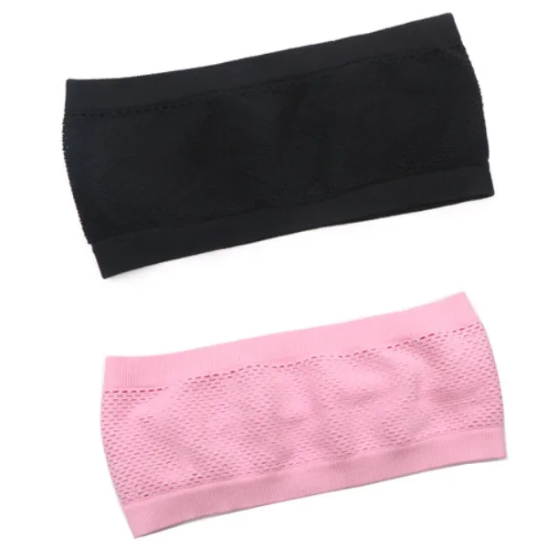 black and pink Женский невидимый бюстгальтер без косточек без бретелек бюстгальтер для женщин пуш-ап нижнее белье бюстгальтер дышащий бесшовный жилет короткий топик - Цвет: black and pink