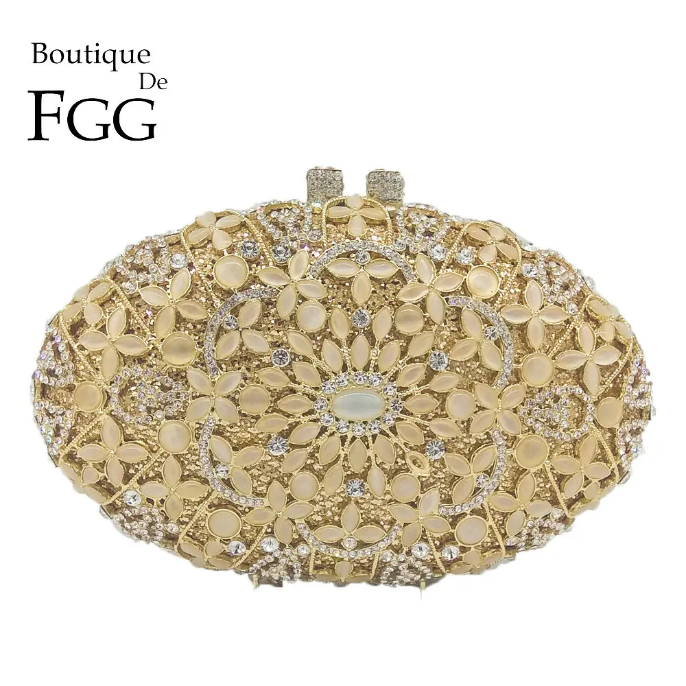 Женская винтажная сумка мессенджер Boutique De FGG с полыми опаловыми камнями и