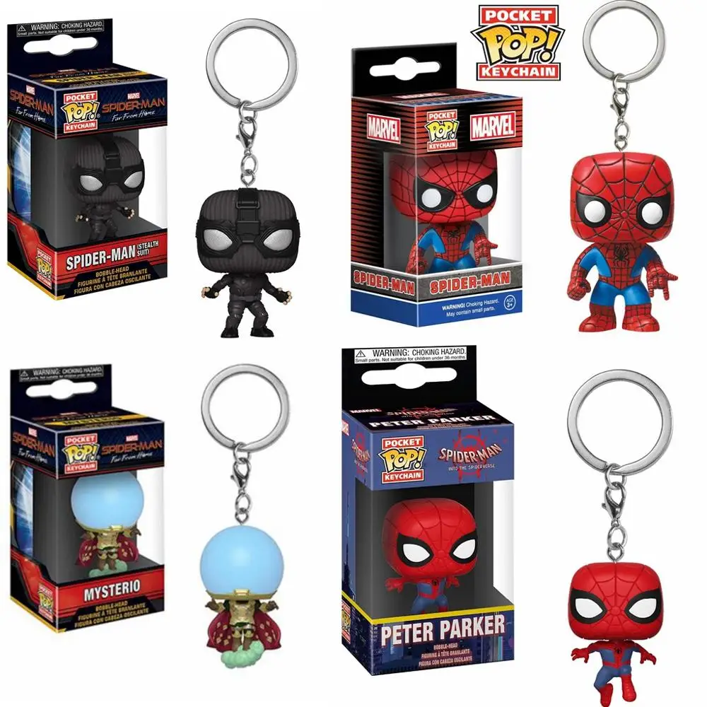 Funko POP Pocket Брелок с героями Marvel Spider-man экшн-фигурка незаметный костюм игрушки |