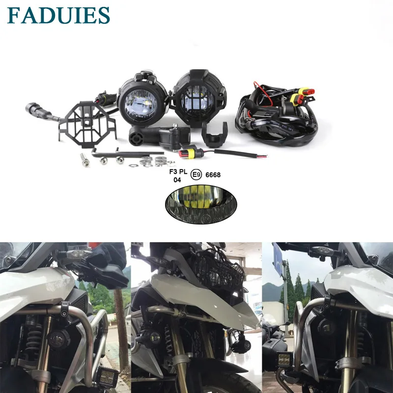 413 Universal Motorcycle LED Auxiliary Fog Light Assemblie Driving Lamp 40W Headlight For R1200GSADVF800GS (7) 44