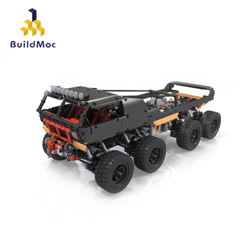 BuildMOC power MOC 2180 Fox 8x8x8, блоки дистанционного управления для внедорожников, комплекты кирпичей, детский подарок