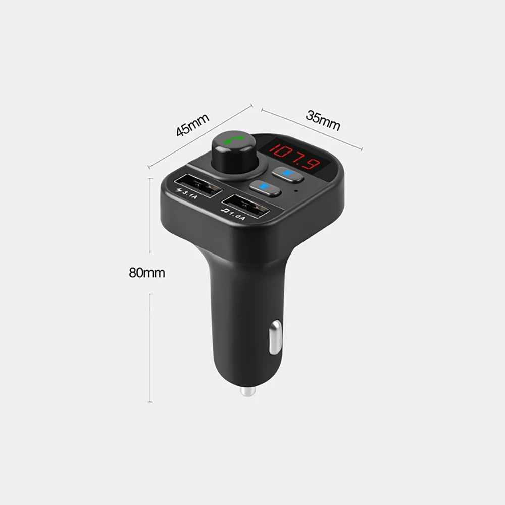 1 шт. беспроводной fm-передатчик Bluetooth Carkit Hands Free стерео A2DP автомобильный музыкальный MP3 плеер Поддержка TF карта U диск воспроизведения