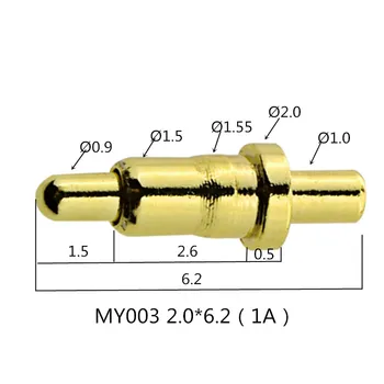 

Magnetic Spring Current Needle Pogopin Conductive Contact Spring Probe Pin Telescopic Elastic Copper Thimble MY003