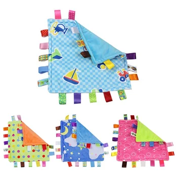 

30cm Cartoon Style Newborn Baby Comforting Towel Toys Learning Educational Cloth Cute Infant Baby Fabric Rattles Toy