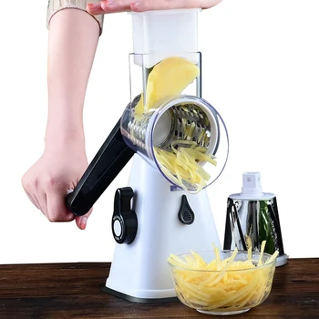

3 in 1 Vegetable Cutter Slicer Grater Potato Carrot Cheese Shredder Food Processor Vegetable Chopper Kitchen Tool